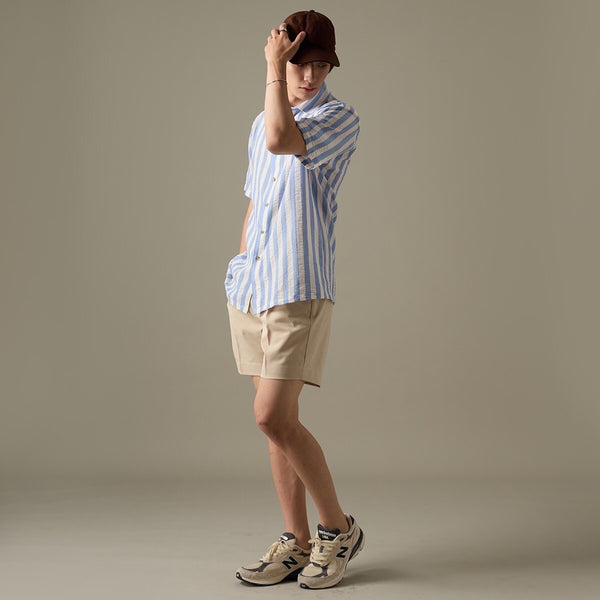 LINEN SHORT SLEEVES SHIRT - ST GREEN