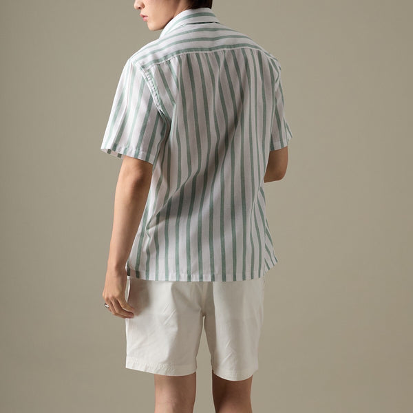 LINEN SHORT SLEEVES SHIRT - ST GREEN