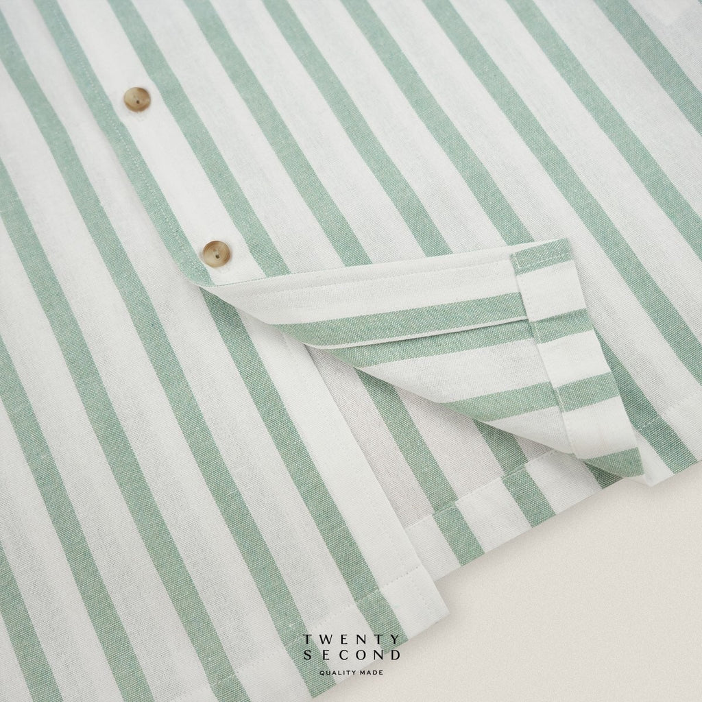LINEN SHORT SLEEVES SHIRT - ST GREEN