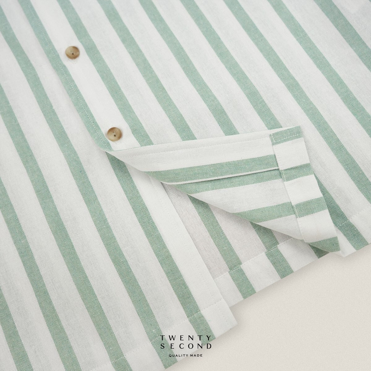 LINEN SHORT SLEEVES SHIRT - ST GREEN
