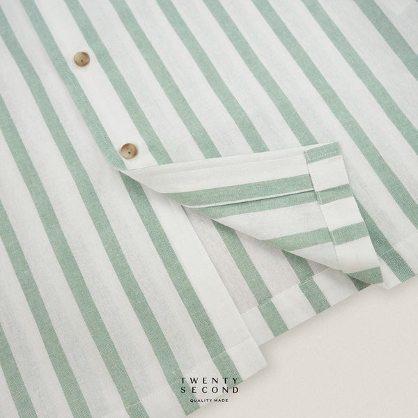 LINEN SHORT SLEEVES SHIRT - ST GREEN