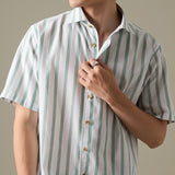 LINEN SHORT SLEEVES SHIRT - ST GREEN