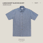 LINEN SHORT SLEEVES SHIRT - ST NAVY
