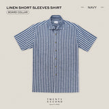 LINEN SHORT SLEEVES SHIRT - ST NAVY