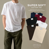 THE NEW SUPER SOFT COTTON TEE - BEIGE