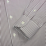WRINKLE FREE DRESS SHIRT - STRIPE BROWN (Slim Fit)