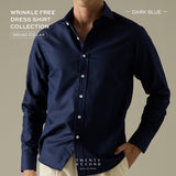 WRINKLE FREE DRESS SHIRT - DARK BLUE (Slim Fit)