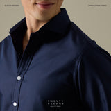 WRINKLE FREE DRESS SHIRT - DARK BLUE (Slim Fit)