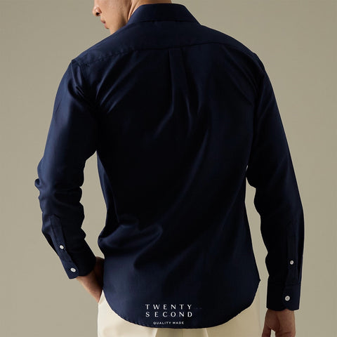 WRINKLE FREE DRESS SHIRT - DARK BLUE (Slim Fit)