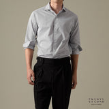 WRINKLE FREE DRESS SHIRT - STRIPE BLACK (Slim Fit)