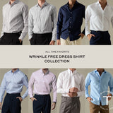 WRINKLE FREE DRESS SHIRT - DARK BLUE (Slim Fit)