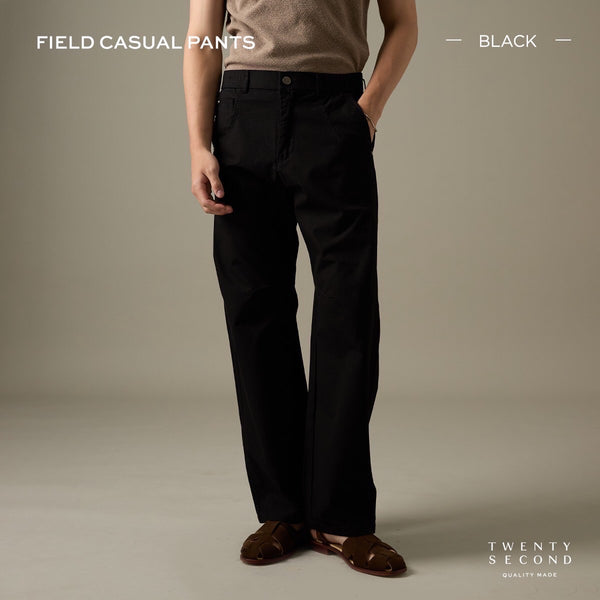 FIELD CASUAL PANTS - BLACK