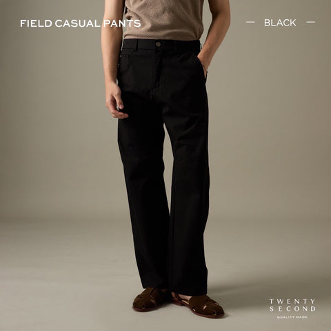 FIELD CASUAL PANTS - BLACK