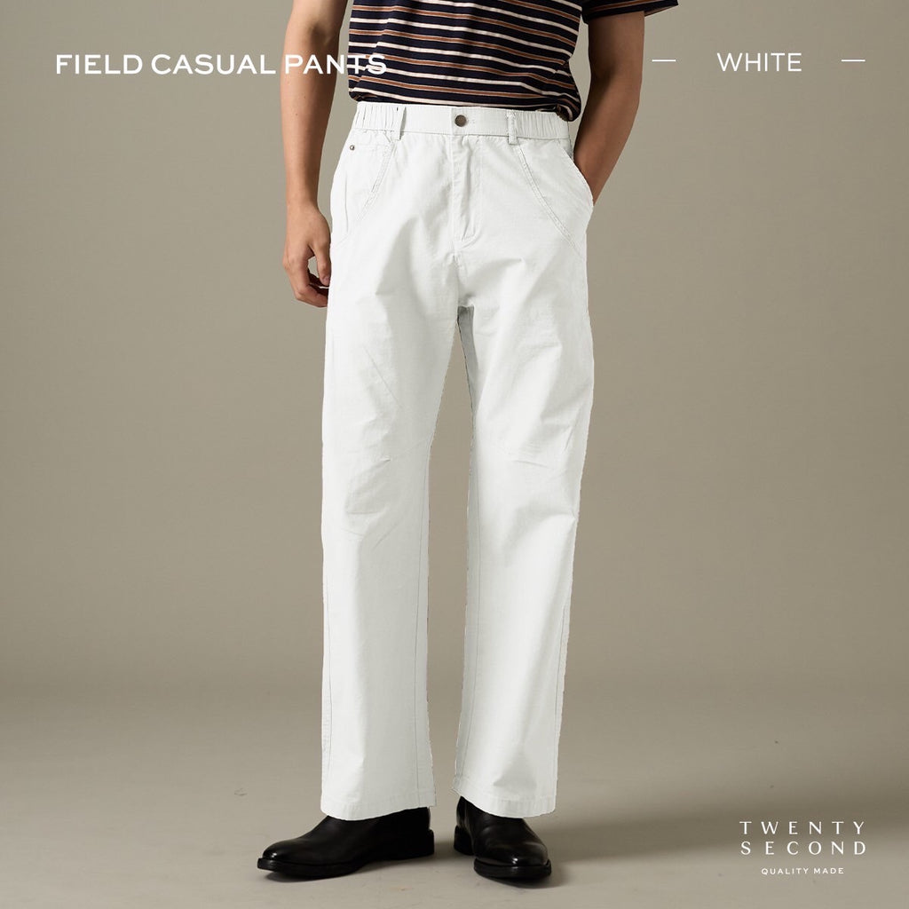 FIELD CASUAL PANTS - WHITE