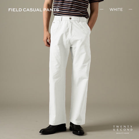 FIELD CASUAL PANTS - WHITE
