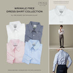 WRINKLE FREE BTD SHIRT - DARK BLUE (Slim Fit)