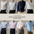 WRINKLE FREE BTD SHIRT - DARK BLUE (Slim Fit)