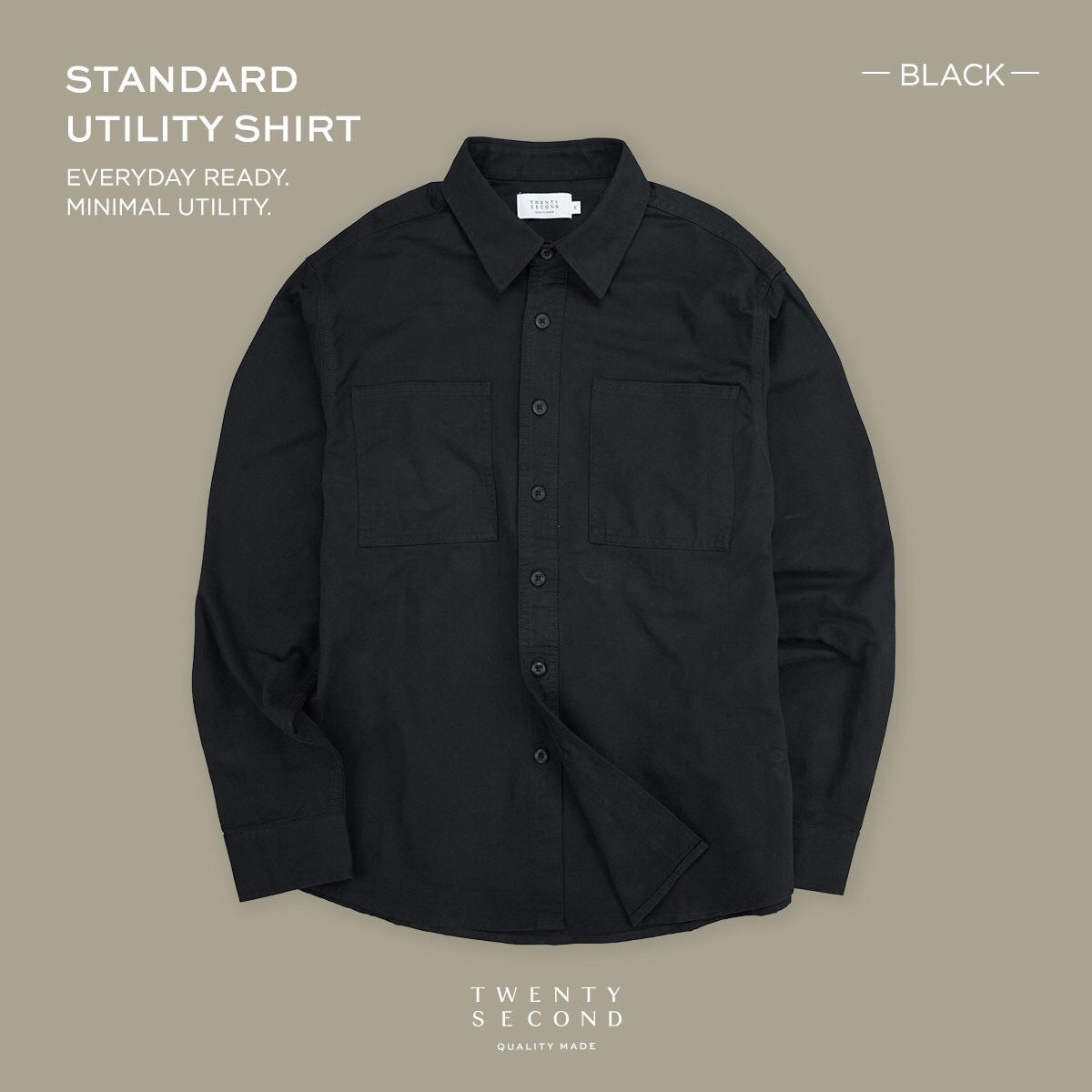 STANDARD UTILITY SHIRT - BLACK