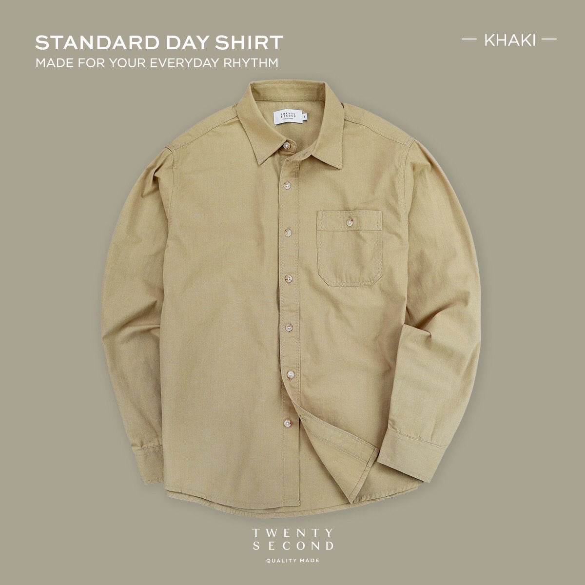 STANDARD DAY SHIRT - KHAKI