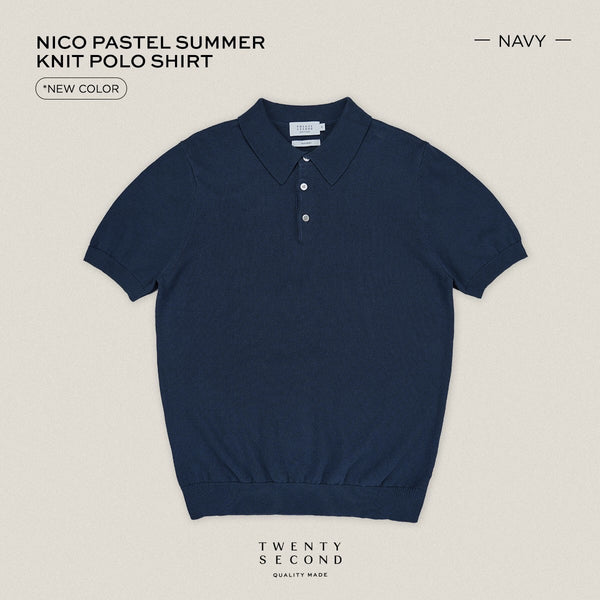 NICO KNIT POLO - NAVY