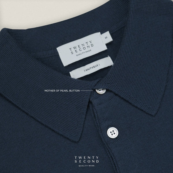 NICO KNIT POLO - NAVY