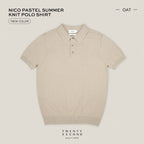 NICO KNIT POLO - OATMEAL