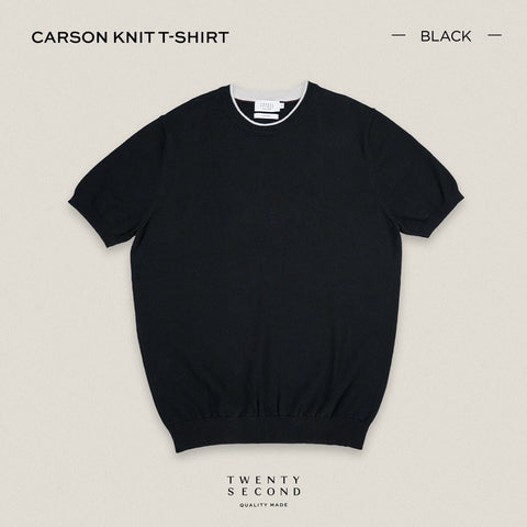 CARSON KNIT TEE - BLACK