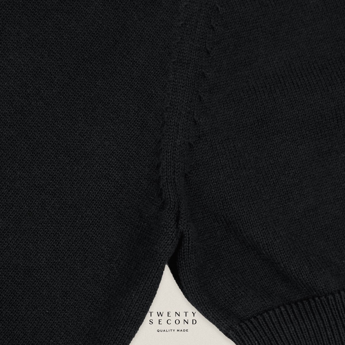 CARSON KNIT TEE - BLACK