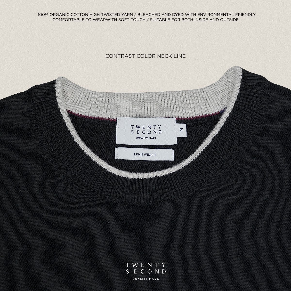 CARSON KNIT TEE - BLACK