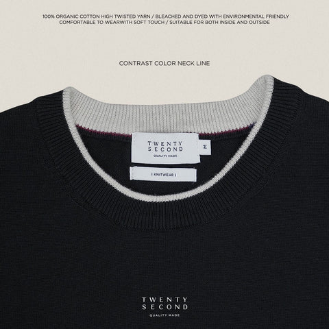 CARSON KNIT TEE - BLACK