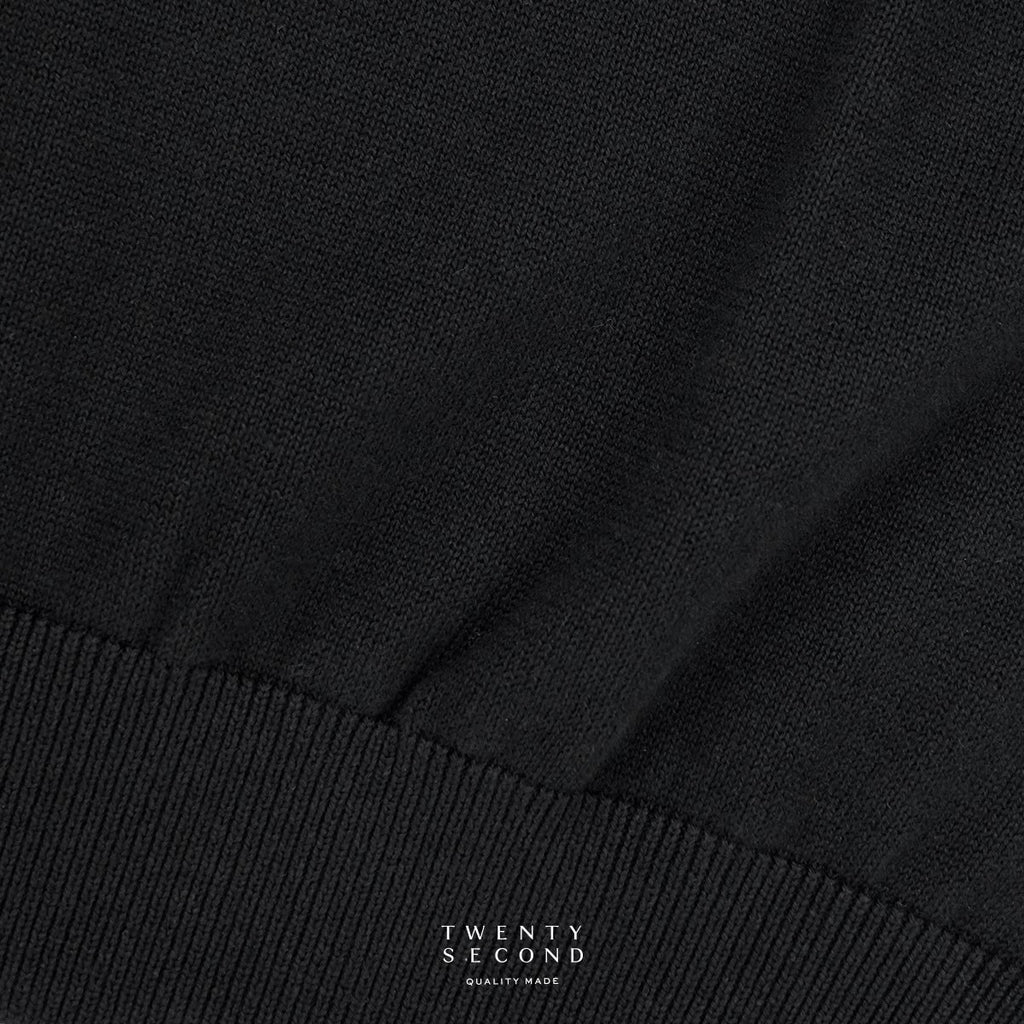 CARSON KNIT TEE - BLACK