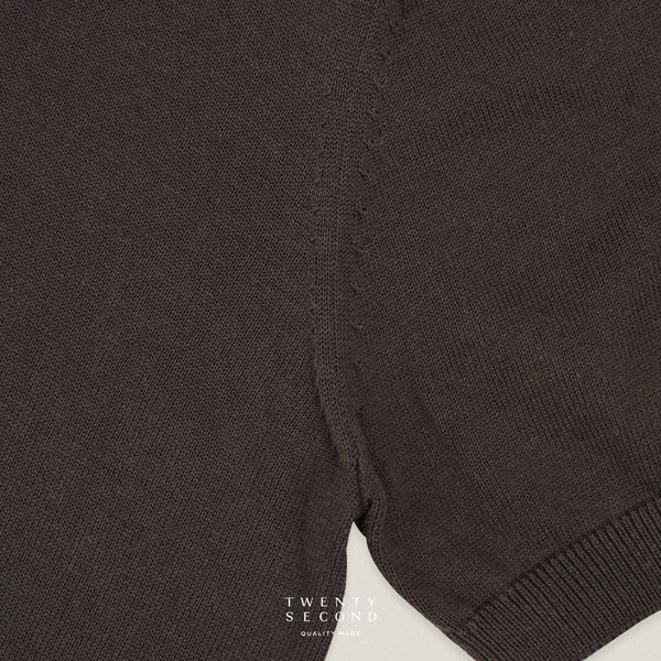 CARSON KNIT TEE - BROWN