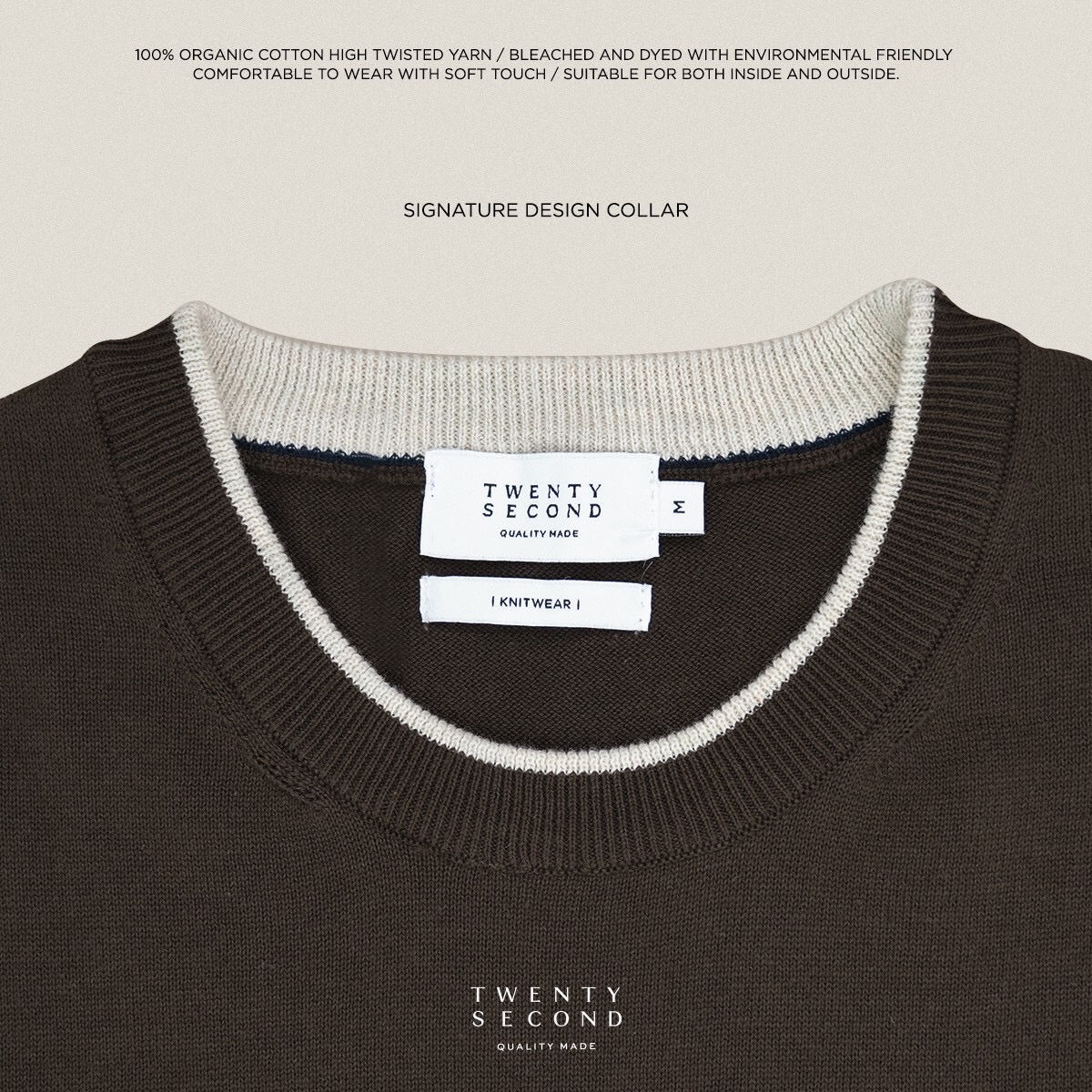 CARSON KNIT TEE - BROWN