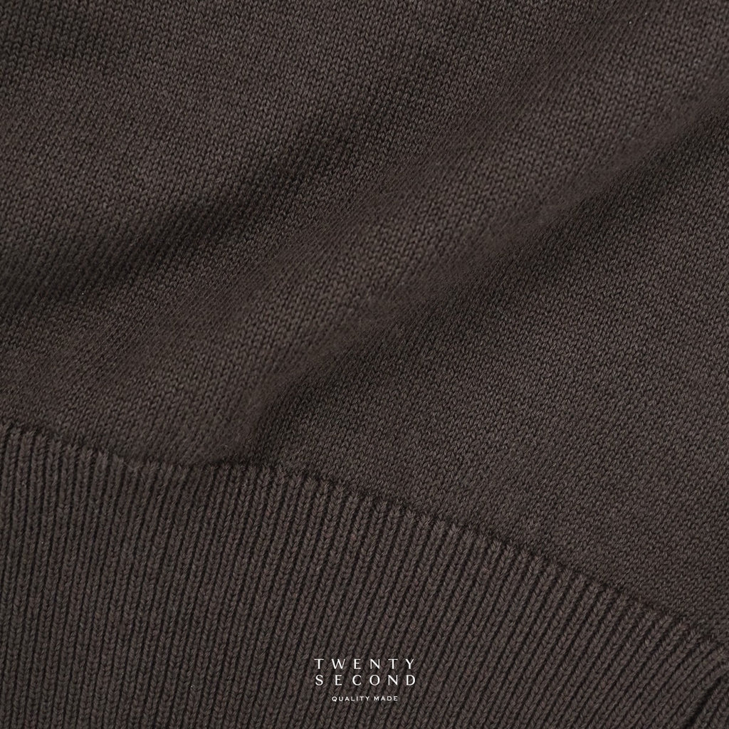CARSON KNIT TEE - BROWN