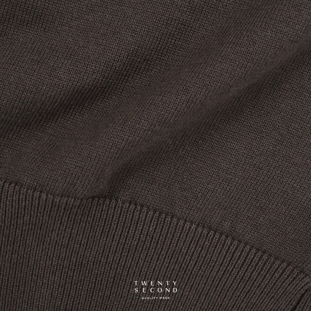 CARSON KNIT TEE - BROWN