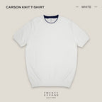 CARSON KNIT TEE - WHITE