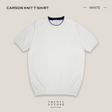 CARSON KNIT TEE - WHITE