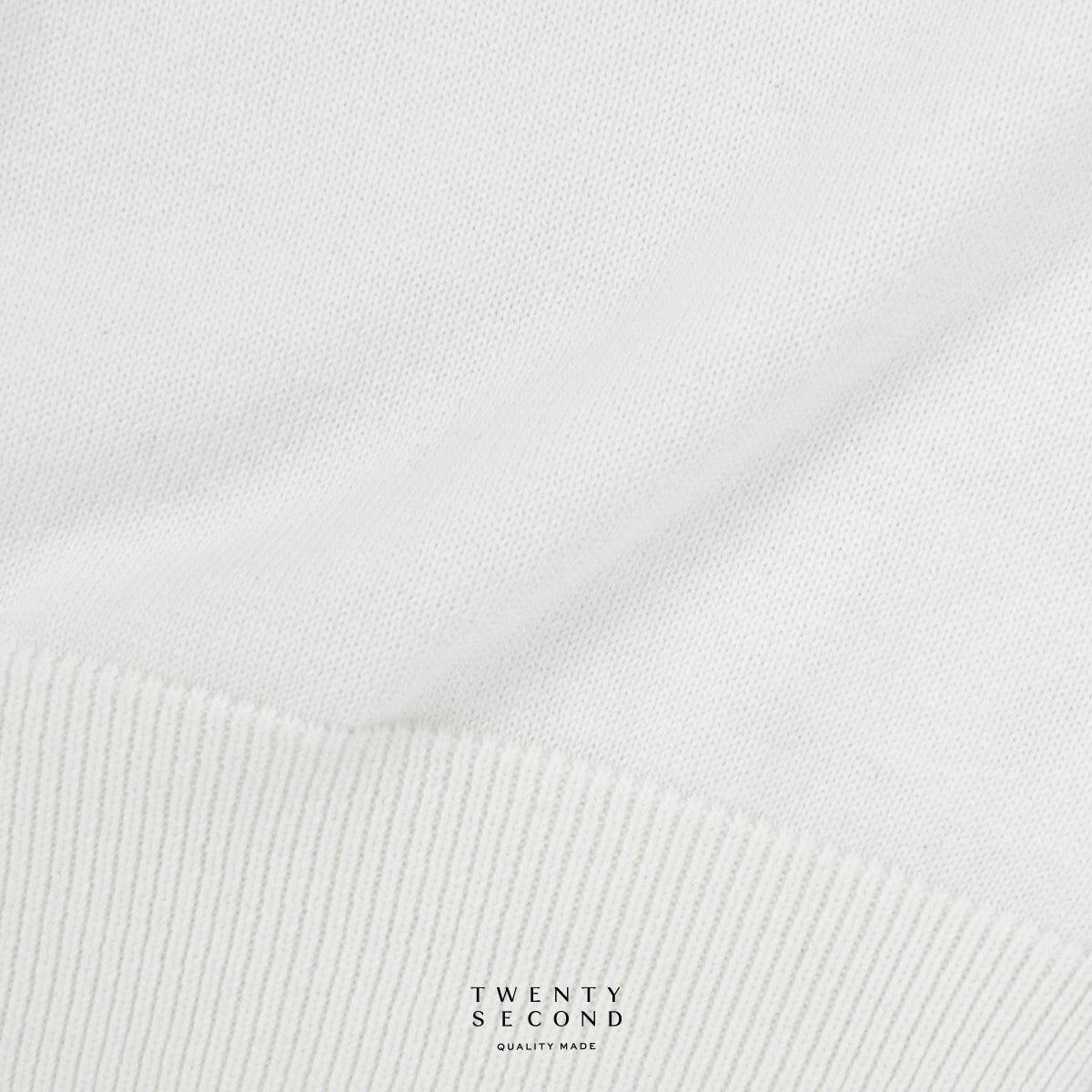CARSON KNIT TEE - WHITE