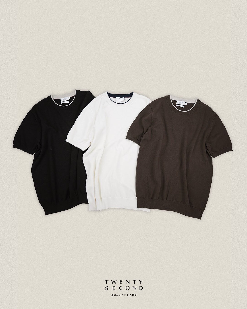 CARSON KNIT TEE - BLACK