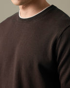 CARSON KNIT TEE - BROWN