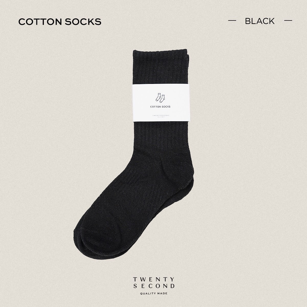 MID CALF COTTON SOCKS