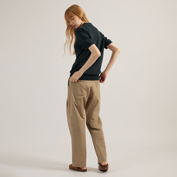 MASON ZIP KNIT POLO - GREEN