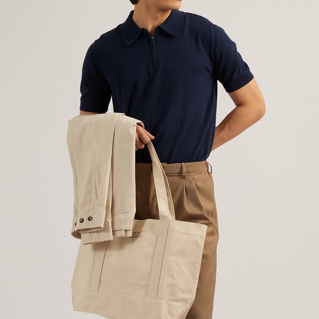 MASON ZIP KNIT POLO - NAVY