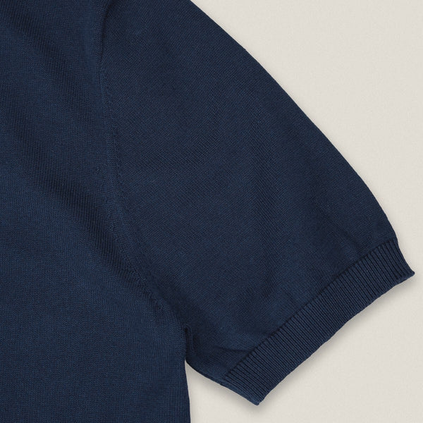 MASON ZIP KNIT POLO - NAVY