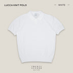 LUCCA KNIT POLO - WHITE