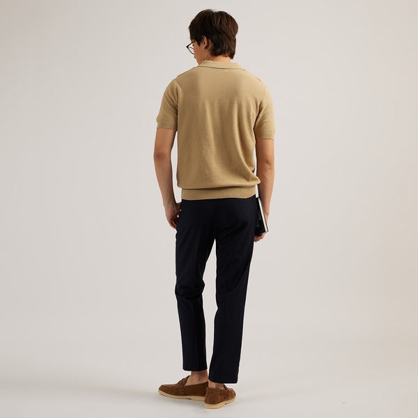 LUCCA KNIT POLO - KHAKI