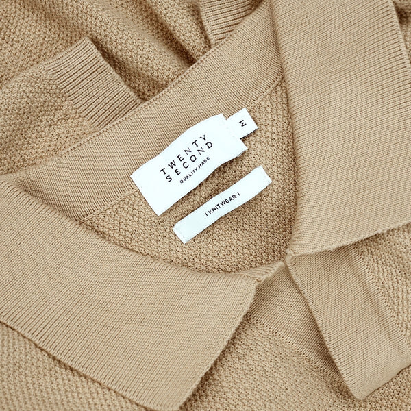 LUCCA KNIT POLO - KHAKI