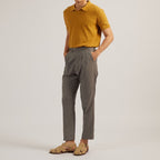 LUCCA KNIT POLO - MUSTARD