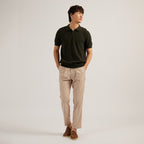 LUCCA KNIT POLO - OLIVE