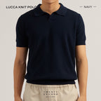 LUCCA KNIT POLO - NAVY